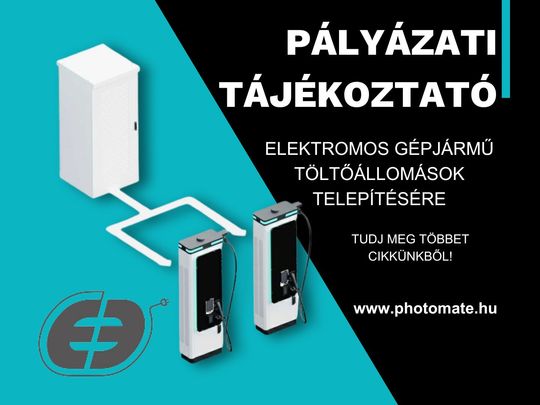 Pályázati tájékoztató elektromos gépjármű töltőállomások telepítésére