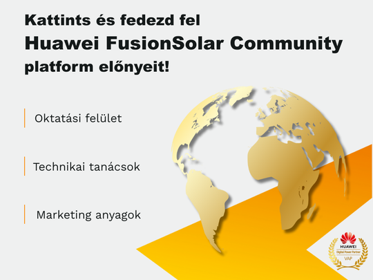 Regisztrálj a Huawei Fusionsolar Community felületére!