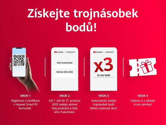Trojnásobek bodů v Huawei PV komunitě!